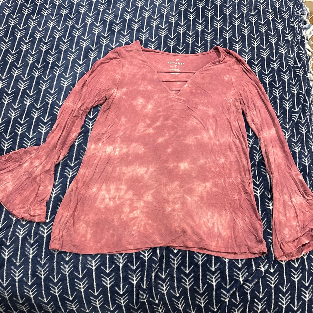 American Eagle blush blouse
